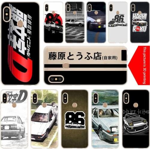Cover soft Silicone TPU Phone Case For Xiaomi Redmi 8 8a 7 7a 6a 5a 5plus Note 9 8 7 6 5 Pro 8t Y2 Y3 INITIAL D AE86 model