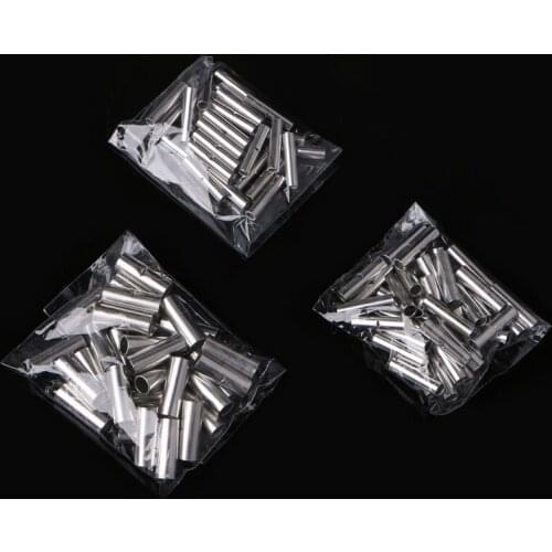 100 Pcs 22-10 AWG Crimp Terminal Butt Splice Connectors Cable Sleeve Copper Tube