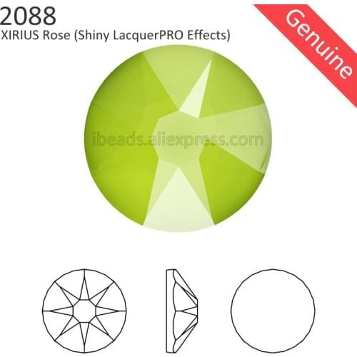 24 Pcs) Original Crystals from Swarovski 2088 XIRIUS Shiny LacquerPRO Effects flat back rhinestone no hotfix for nail jewelry