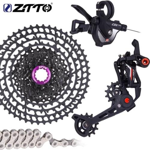 ZTTO 1*11 Speed MTB Shifter Mountain Bike Bicycle rear Derailleur Hanger Extension 46/50/52T SLR Cassette and Chain Group Set