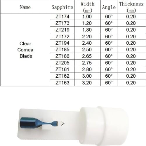 Clear Cornea Sapphire Keratome blades Ophthalmic Handle Ophthalmic instrument Eye tools