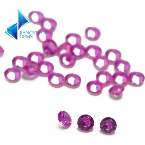Size 1~3mm 3# Wholesale Synthetic Pink Stone Prices Round Cut Synthetic Corundum Stone for Jewelry