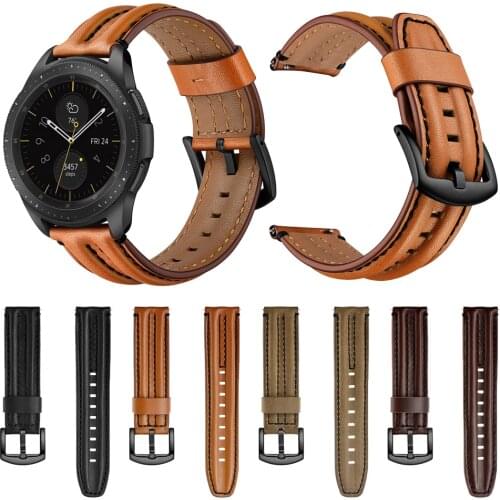 Genuine Leather Strap For Samsung Galaxy watch 46mm Band Watchband for Samsung Gear S3 Classic/Frontier bracelet 22mm