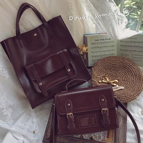 Retro New Pu Leather Women Messenger Bag Handbag Vintage Female Shoulder Retro Girl Student Satchel Teenager Crossbody bag