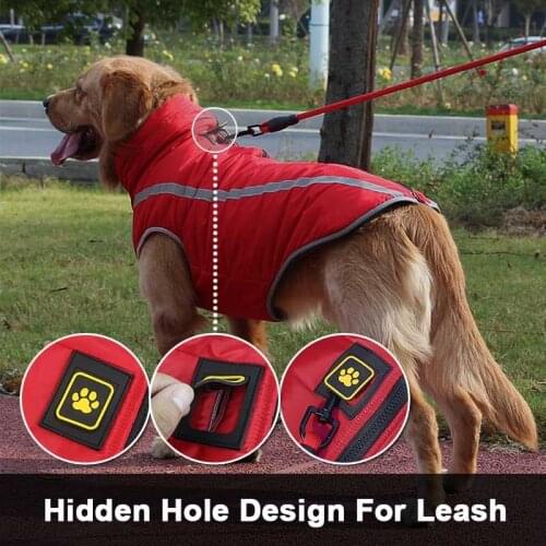 Reflective Warm Winter Cloth Medium Big Dog Winter Clothes For Dog Pets Clothing Reflective Dog Jackets Outdoor Dog Coat Jackets