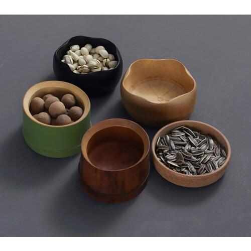 Pastry Plate Serving Bowls Practical Large Capacity Bamboo Multi-use Dessert Fruit Food Storage Platter Tray for Home