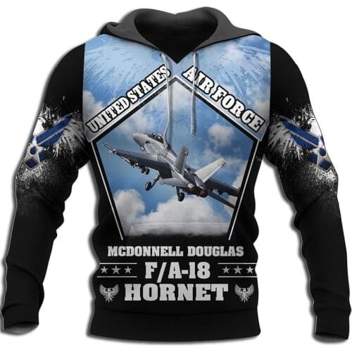 McDonalds Douglas airplane 3D mens and womens full print series zipper Sweatshirt fashion casual Street hip hop hoodie-001