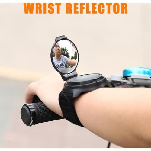 Universal Bicycle Mirror Mountain Bike Accessories Motorcycle 360 Degree Rotating Adjustable Wrist Band Cycling Accessories