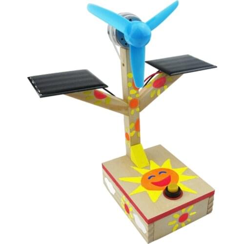 Solar Powered Fan DIY Childrens Handmade Invention Solar Fans solar generator Hand-assembled Materials for Scientific Physics