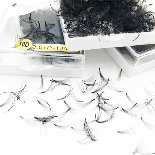 Flash Girl 3D-10D Short Stem Bulk Eyelashes Extensions Pre Made Russia Volume Fans Eyelashes 1000 Fans Eyelash Extension