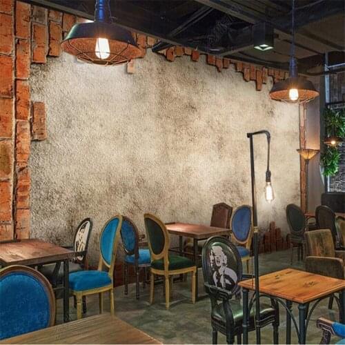 Milofi Custom 3D Wallpaper Mural Red Brick Border Retro Background Wall Living Room Bedroom Decoration Wallpaper