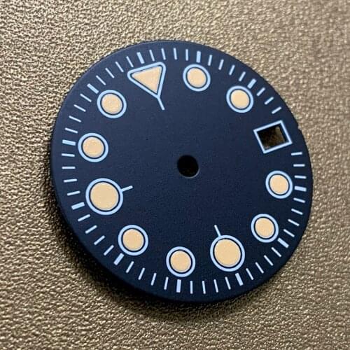 New 28.5mm dial watch NH35/NH36 repair parts replacement and modification movement green luminous