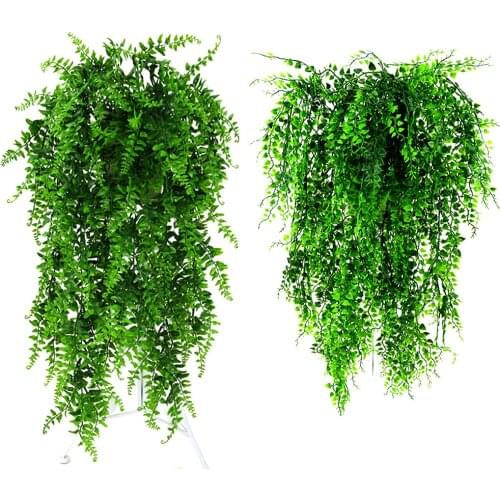 Artificial Plant Vines Wall Hanging Simulation Rattan Leaves Branches Green Plant Ivy Leaf Hanging Plant for Home Garden Decor