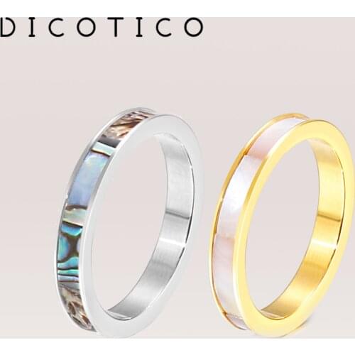 Rings Stainless Steel Jewelry Wedding Accessories MINI Shell Round Ring For Women Simple Party Lady Girl Gift Free Shipping 2021