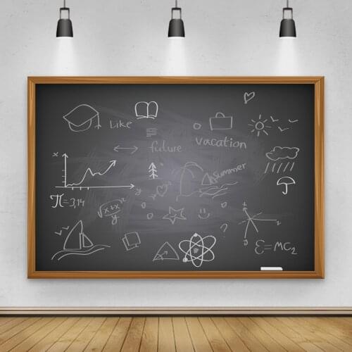 Laeacco Back to School Photo Backdrops For Students Math English Graduation Room Portrait Photo Background Photophone For Studio