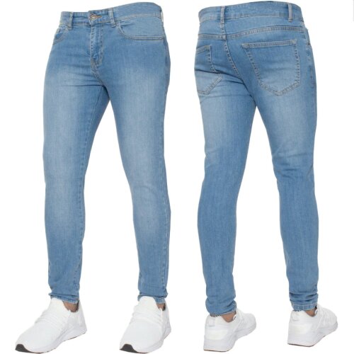 Mens skinny simple classic stretch jeans
