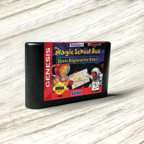 Scholastics The Magic School Bus Space Exploration - USA Label Flashkit MD Card for Sega Genesis Megadrive Video Game Console