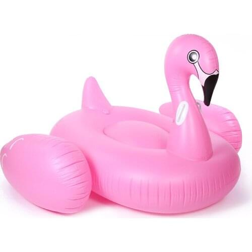 Inflatable flamingo swimming floating row PVC swimming ring floating bed spot wholesale flamingo floating bed