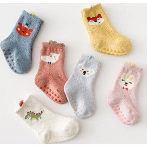2021 New Winter Children Socks Thick Knitted Girls Socks Warm Cotton Socks Toddlers Infants Socks 0-3Years