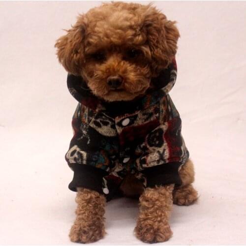 TOMEPETS Pet clothing dog jacket doggie autumn&winter coat with skull patterns in 2 colors 4 sizes available