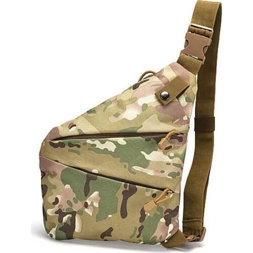 Hunting Gun Bag CP ACU Camo Tactical Storage Pistol Gun Holster Nylon Men Left Shoulder Bag Anti-thef Bag Chest Bag