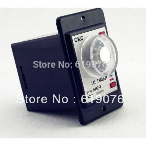0-1 second Power on delay timer time relay panel & PF083A Socket Base 12V/24V/110V/220V Please tell us the voltage