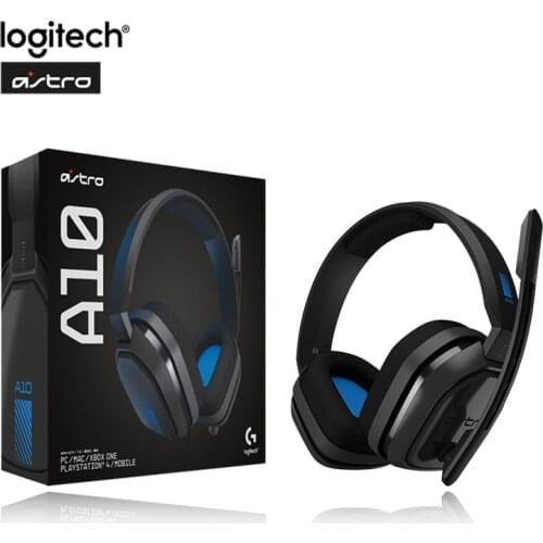 Logitech Astro A10 Wired Headphone with Mic 7.1 Virtual surround sound Esports Headsets Gaming Earphone For Gamer PS4 and CSGO