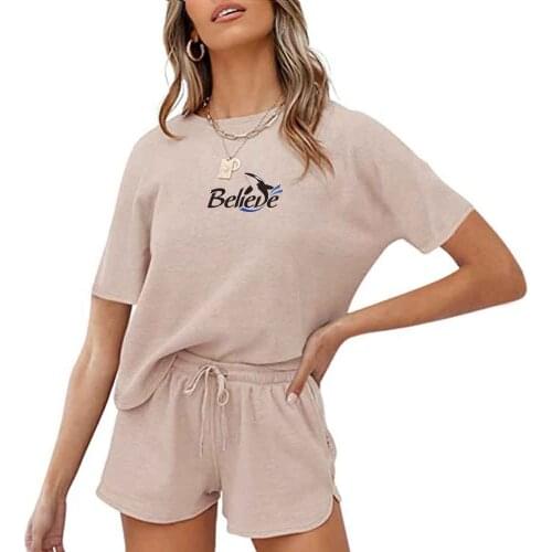 Round Neck Sleepwear Women Cotton Summer Sets for Women 2020 Shorts Animal Print Lounge Wear Matching Sets Casual Short Sleeve