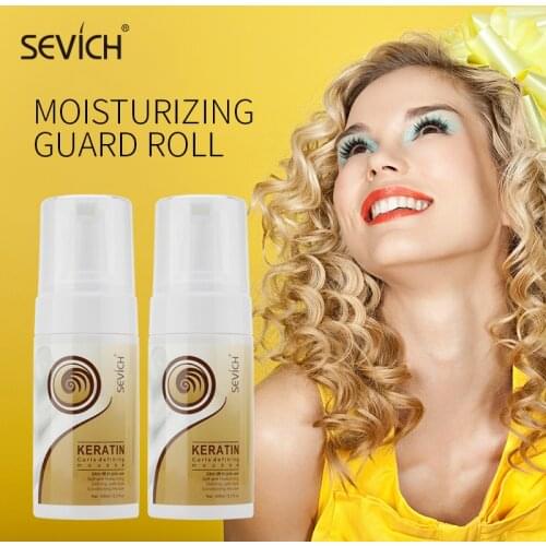 SEVICH Hold Hair Mousse Keratin Curls Defining Mousse for Anti-Frizz Moisturizing Fixative Hair Foam Hair Repair Care 100ml