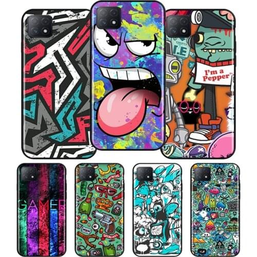 Street Art Anime Graffiti Silicone For OPPO AX7 A1K A94 A93 A92S A73 A72 A53S A52 A32 A31 A12E A11X A9 A5 2020 Soft Phone Case