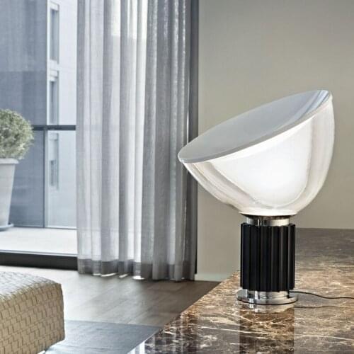 Nordic Radar Table Lamp Glass Lampshade Bedroom Living Room Desk Bedside Table Decoration Lighting Adjustable Rotating Fixtures