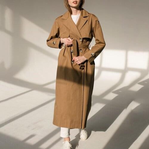 Trench Coat Women Coat Woman All Match Commuter Temperament Fashion Jacket Design Sense Windbreaker Women Mid Length