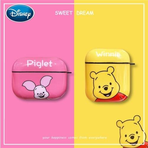 Cartoon Cute Pooh Piglet Airpods Pro Protective Cover Cartoon Apple 1/2/3 Generation Bluetooth Headset Case Pendant Toy Gift