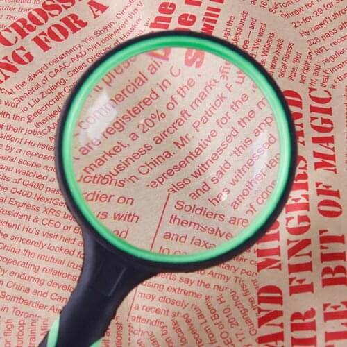 Green 10 Times Portable Handheld High Definition Reading Magnifier Glass Eye Loupe Lens Reading Book Maps Newspaper Loupe