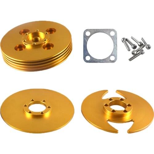 Yellow CNC Cylinder Head 66cc / 80cc Gas Motorized Bicycle Black