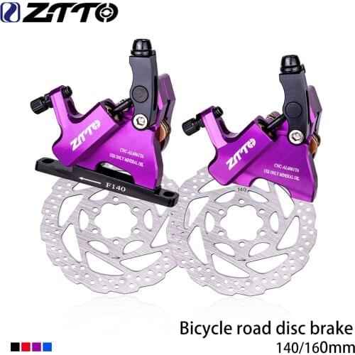 ZTTO Gravel Road Bike Disc Brake Hydraulic Flat Mount CX Rotor Brake Caliper CNC Bicycle Mechanical Wire Pull Metal Pads 105
