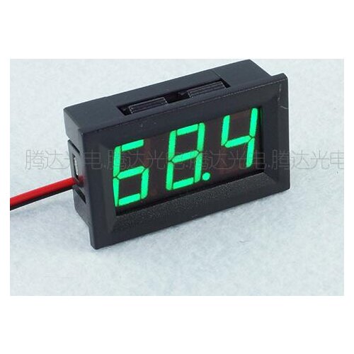 1pc 0.56inch Green NEW DC5-120V LED Voltmeter Digital Volt Meter for Automobile Motorcycle two wires 48*29*16mm