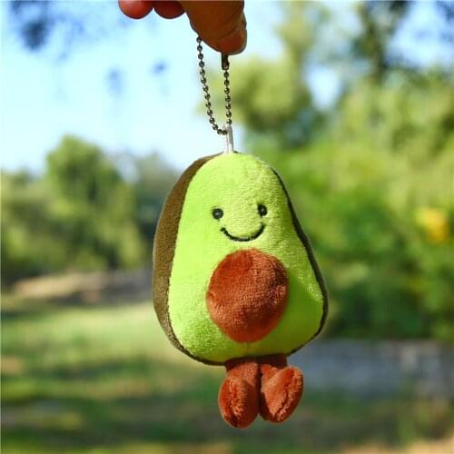 1 pcs Christmas Gift Avocado Keychain Fruits Stuffed Plush Toy Filled Doll Key ring Cushion Pillow Child Girl Baby Girl