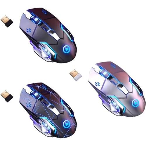 2.4G Wireless Rechargeable High Quality 1600DPI Adjustable Backlit Gaming Mouse for PC Laptop
