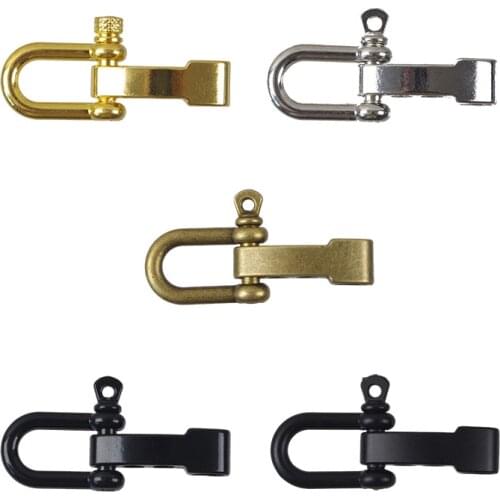 2 sets Adjustable Paracord Bracelet Anchor Shackle for Outdoor Sports Survival DIY Knitting Craft U Shape Paracord Buckles