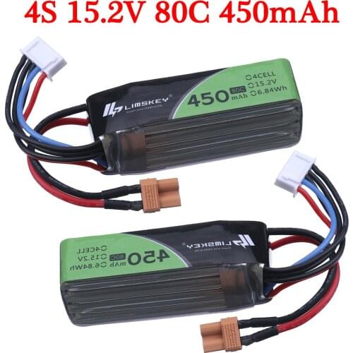 2PCS LIMSKEY 450MAH 4S 80C/160C HV 15.2V XT30 Plug Indoor UAV with High Voltage Aerial Model Lithium FPV Lipo Battery