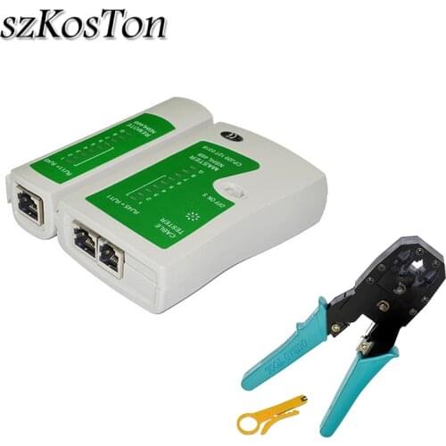 4PCS/Set RJ45 Crimper Network Cable Tester RJ45 Connector Lan Tester Tools RJ45 Cat5 RJ12 RJ11 Punch Down Wire Tool Network Test