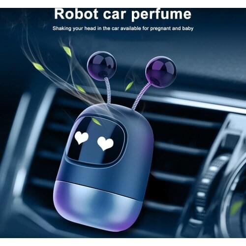 Car Perfume Air Freshener Cute Robot for Auto Interior Decor Accessories Car Diffuser Solid Aromatherapy Air Vent Freshener