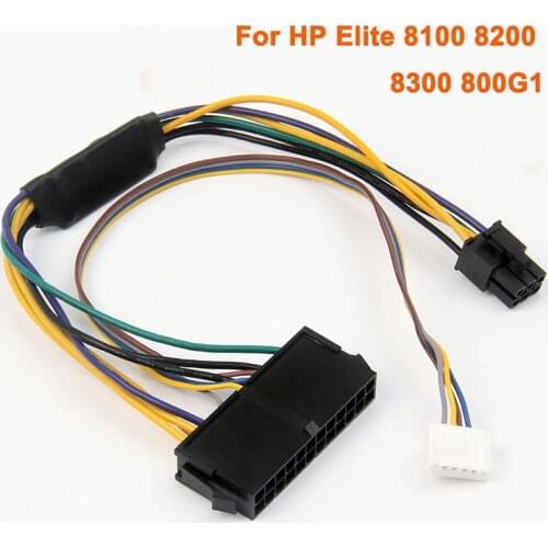 ATX 24pin to 2-port 6pin Adapter Cable for HP Elite 8100 8200 8300 800G1 Motherboard Power Supply PSU Converter Cord 18AWG 30CM