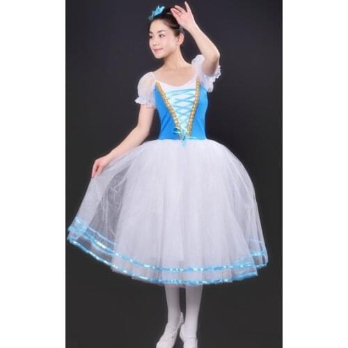 Top Selling Child and Adult Swan White Romantic Style Long Tutu Ballet Dance Costume Ballerina Dress