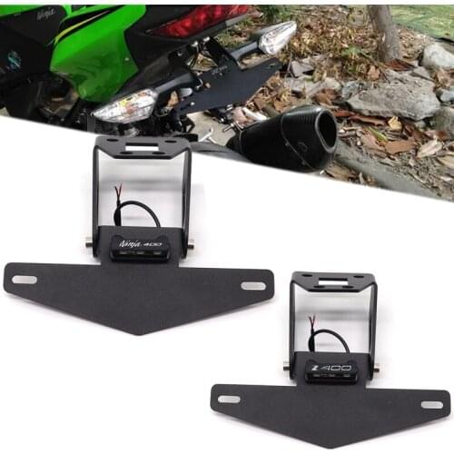 For Kawasaki Ninja 400 Z400 Ninja400 Z400 Z 400 Motorcycle License Plate Holder Bracket Frame Tail Tidy Fender Eliminator