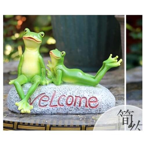 European fun tEuropean fun color animal green Frog flower inserted climbing vine Bracket garden courtyard courtyard decoration