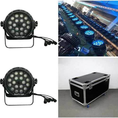 Flightcase) 12 Lights Wateproof Led Zoom Par RGBWA 5in1 18x15w led par zoom dmx wash
