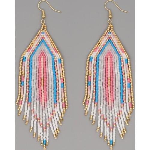 Go2boho Bohemian Large Earrings Boho Ethnic Jewelry 2020 Pendientes Miyuki Bead Jewellery Design Drop Dangle Earring For Women