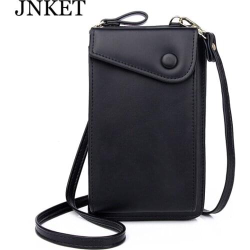 JNKET New Fashion Womens Cellphone Bag Handbag Large Capacity Zipper Wallet PU Leather Shoulder Bags Crossbody Bag